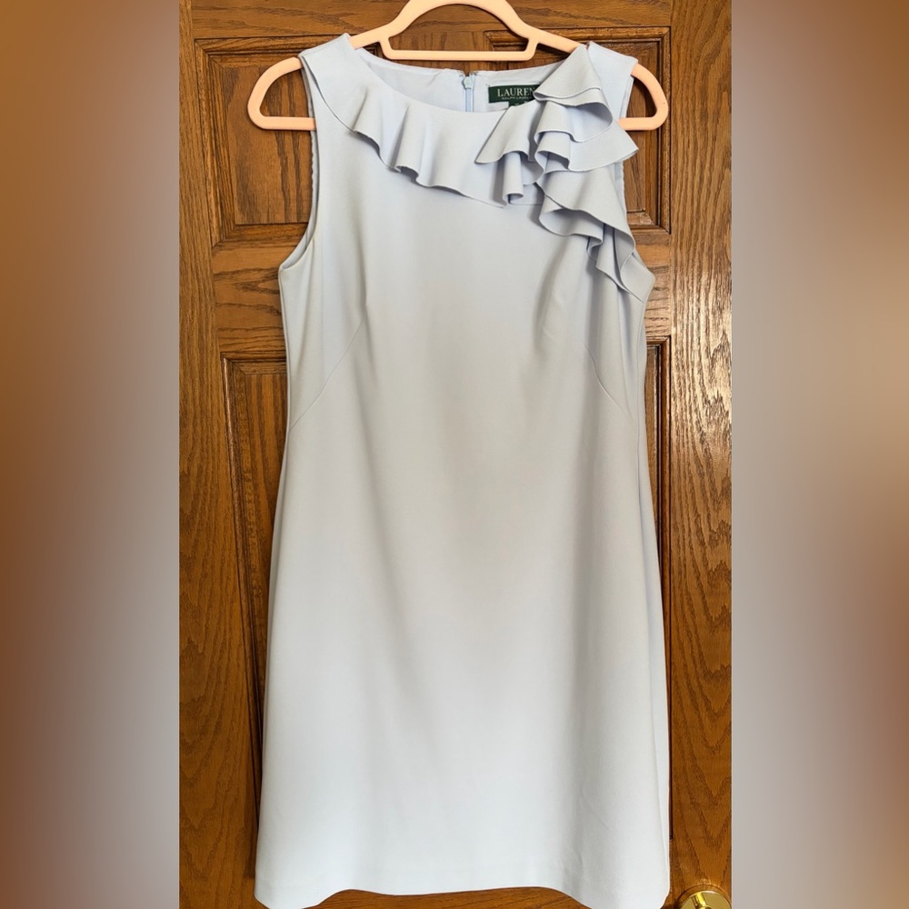 Ralph Lauren Soft Blue Ruffle Dress